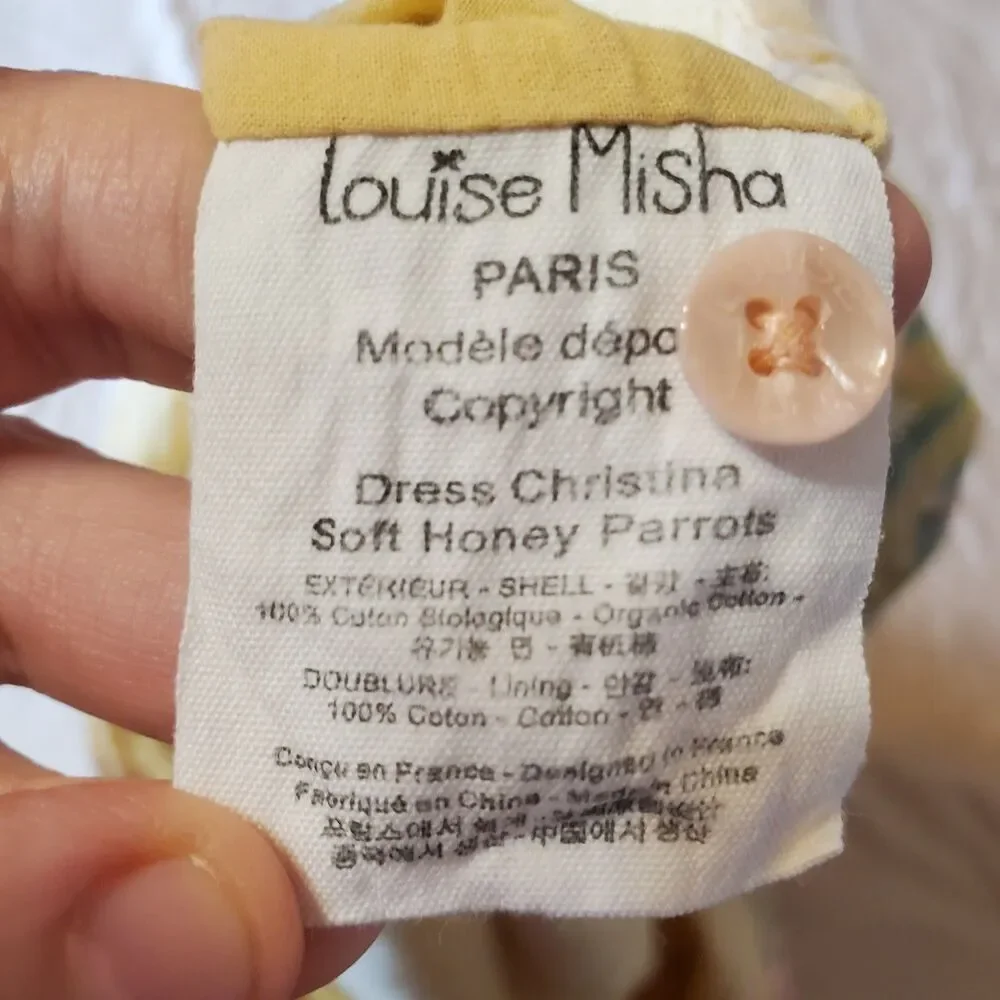 Louise Misha Paris Girls Christina Boho Dress Size 10 Y Organic Cotton Peasant